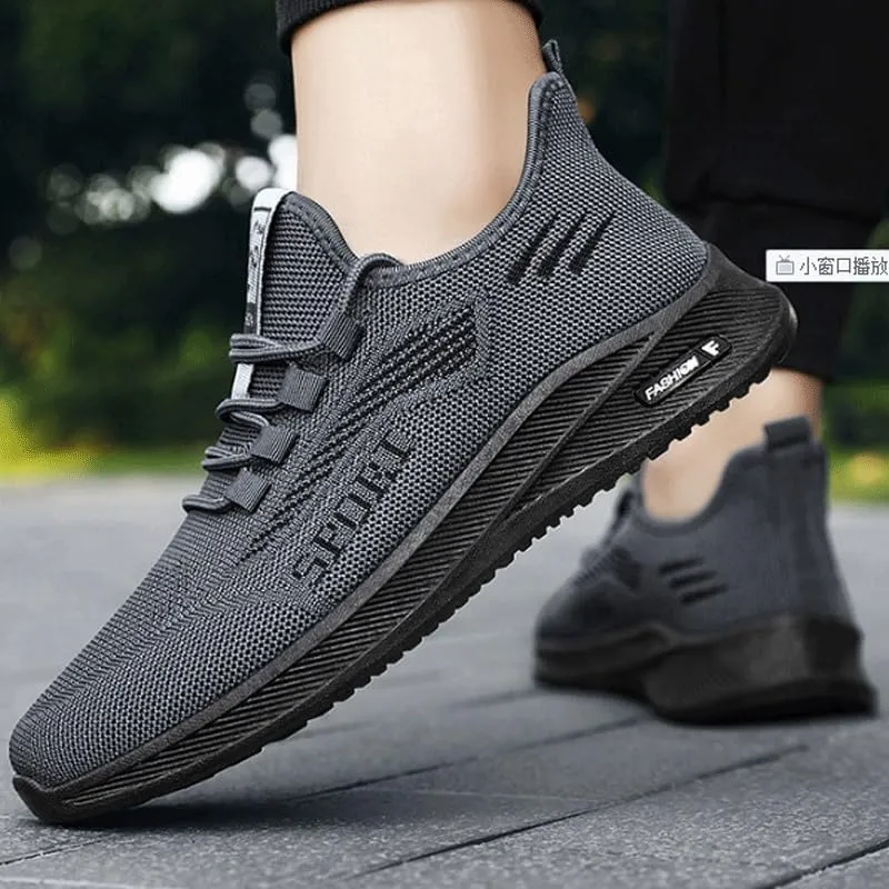 Mens Commuter Slip-Resistant Lightweight Breathable Easy to Walk Lightweight Mesh Breathable Tennis Shoes for Summer Outdoor Driving & Walking