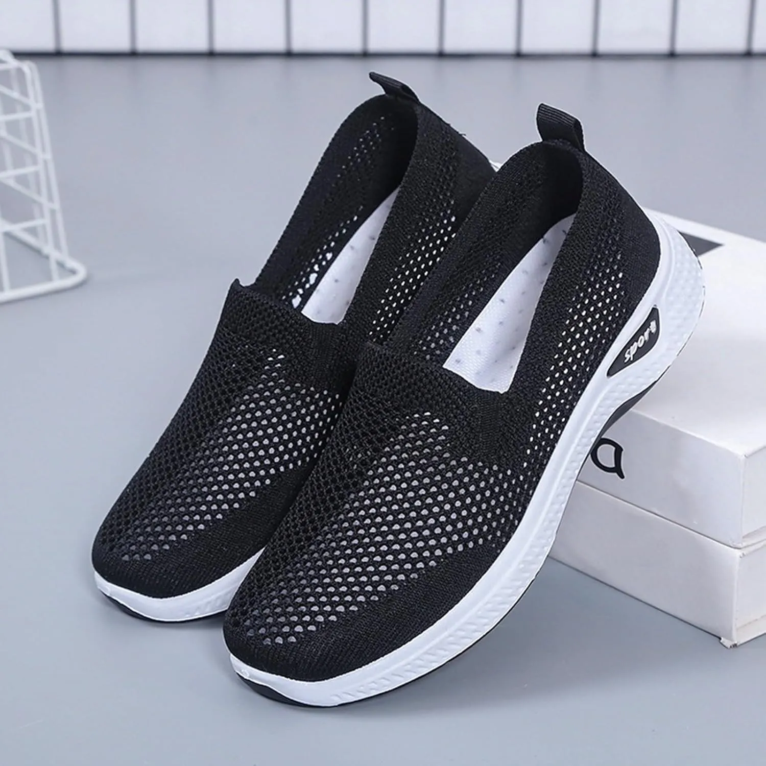Men's Walking & Running Shoes Breathable Lightweight Casual Comfortable Sneakers Lac𝐞 Up Slip On Cushion Sneaker