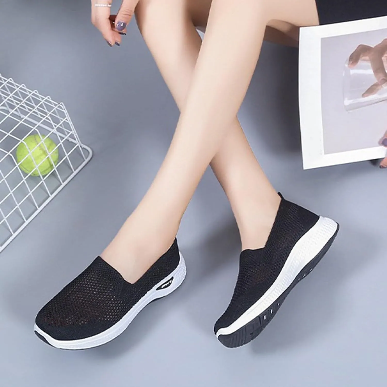 Men's Walking & Running Shoes Breathable Lightweight Casual Comfortable Sneakers Lac𝐞 Up Slip On Cushion Sneaker
