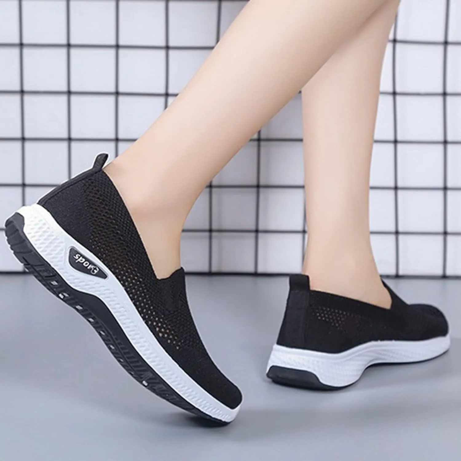 Men's Walking & Running Shoes Breathable Lightweight Casual Comfortable Sneakers Lac𝐞 Up Slip On Cushion Sneaker