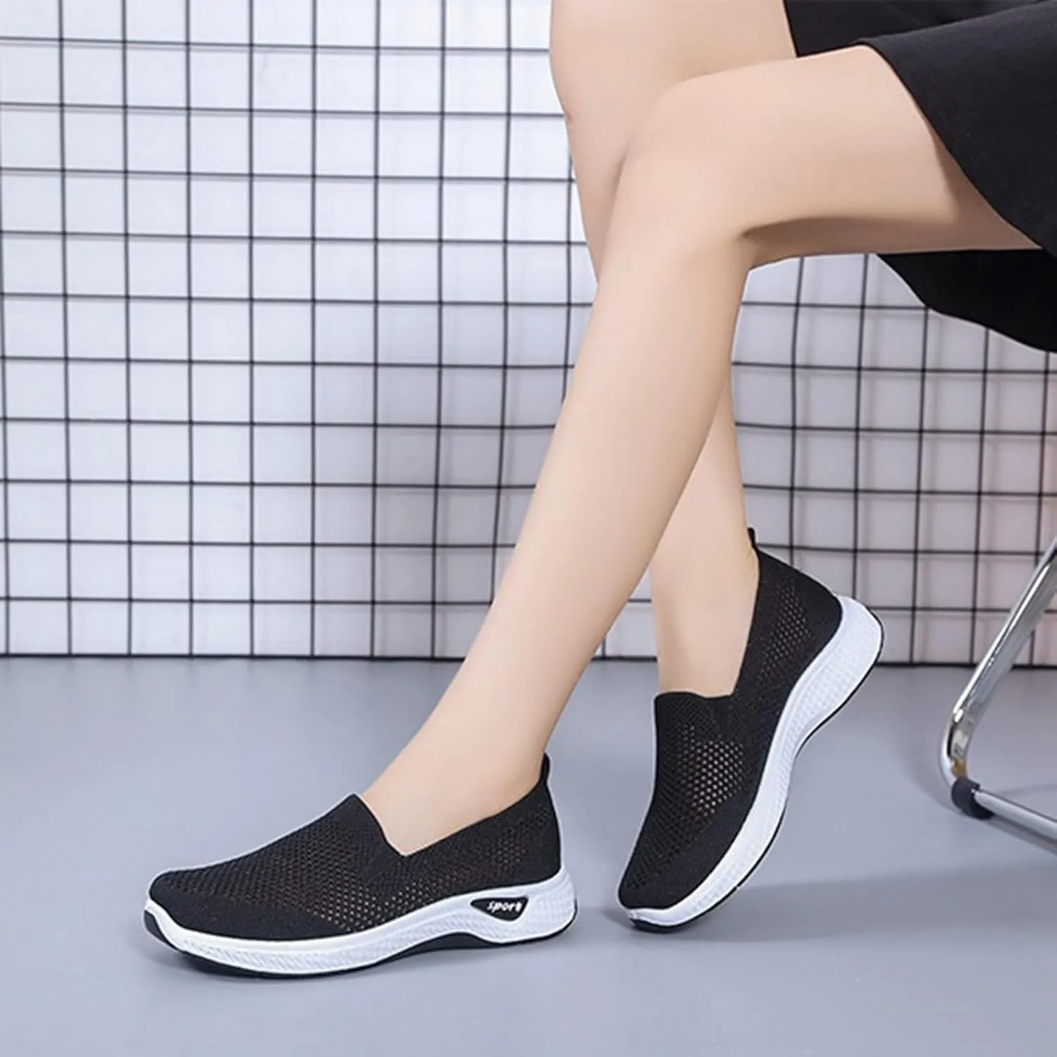 Men's Walking & Running Shoes Breathable Lightweight Casual Comfortable Sneakers Lac𝐞 Up Slip On Cushion Sneaker
