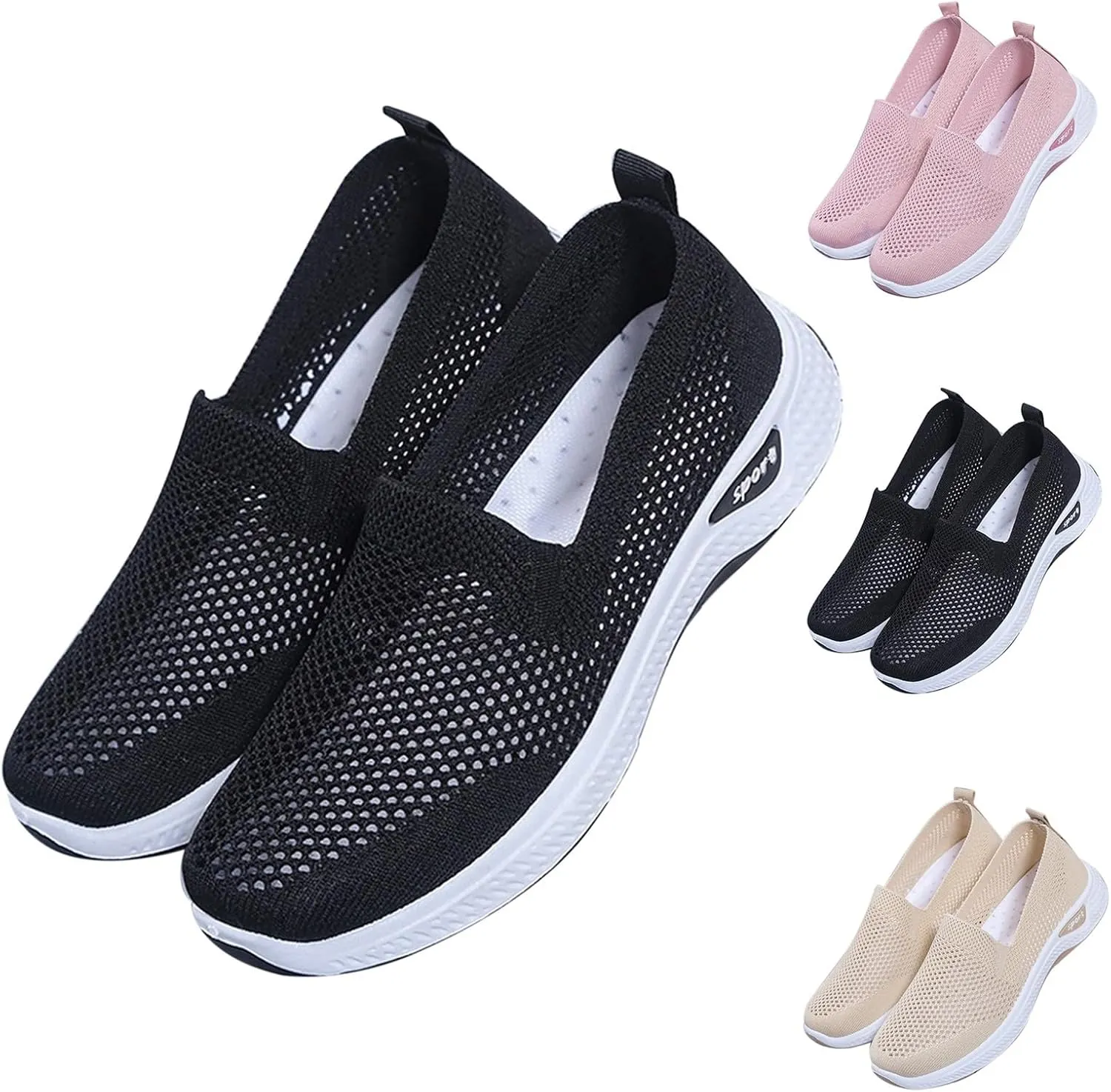 Men's Walking & Running Shoes Breathable Lightweight Casual Comfortable Sneakers Lac𝐞 Up Slip On Cushion Sneaker