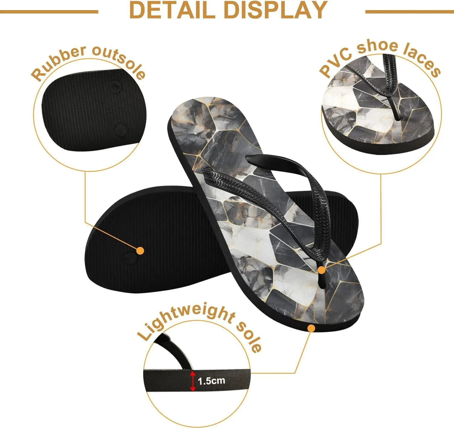 MNSRUU Flip Flops for Women Men Sea Starfish Shell Flip Flops Womens Slides Men Sandals Shower Slippers Summer Non-Slip Flipflops for Swim Beach Bathroom, XS