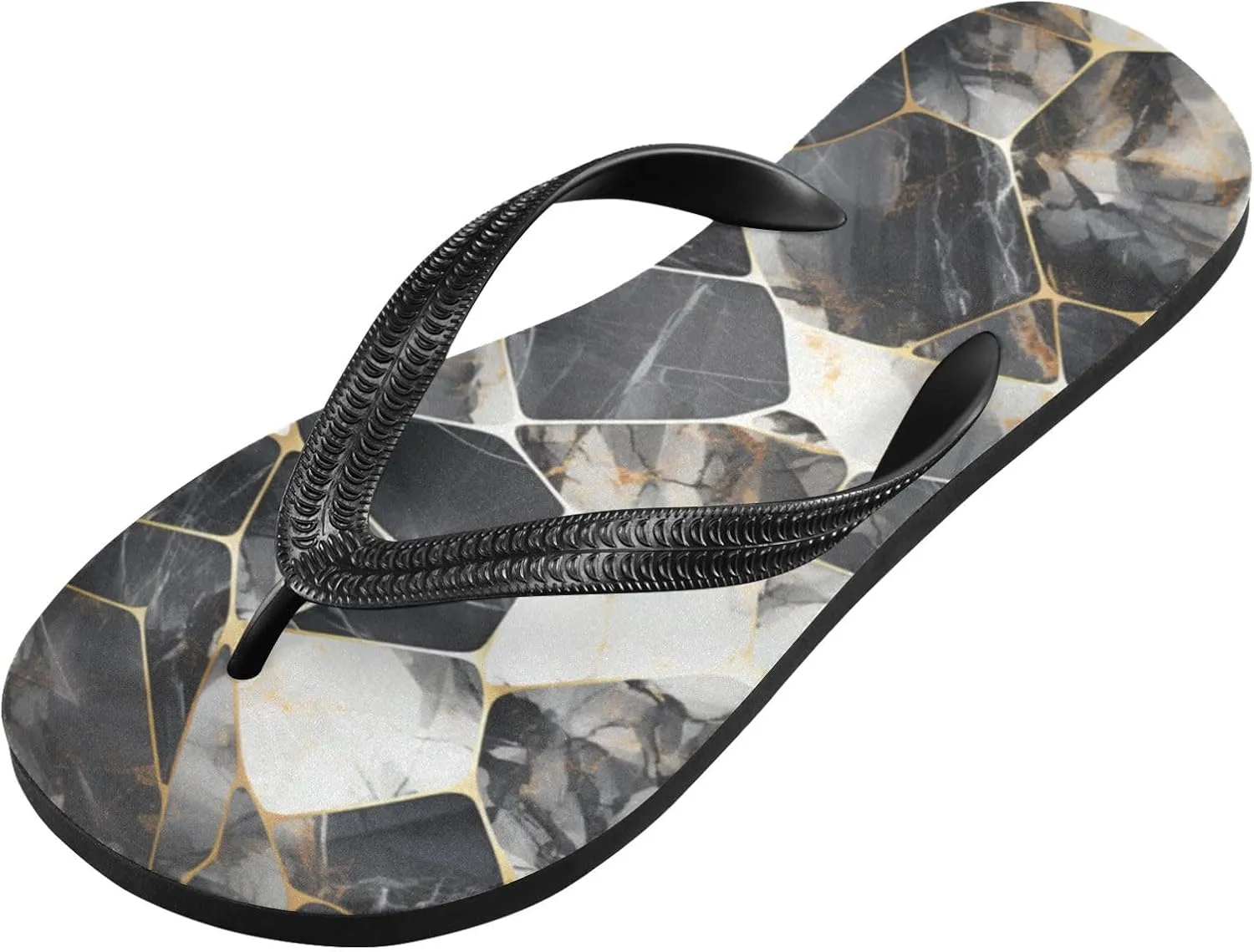 MNSRUU Flip Flops for Women Men Sea Starfish Shell Flip Flops Womens Slides Men Sandals Shower Slippers Summer Non-Slip Flipflops for Swim Beach Bathroom, XS