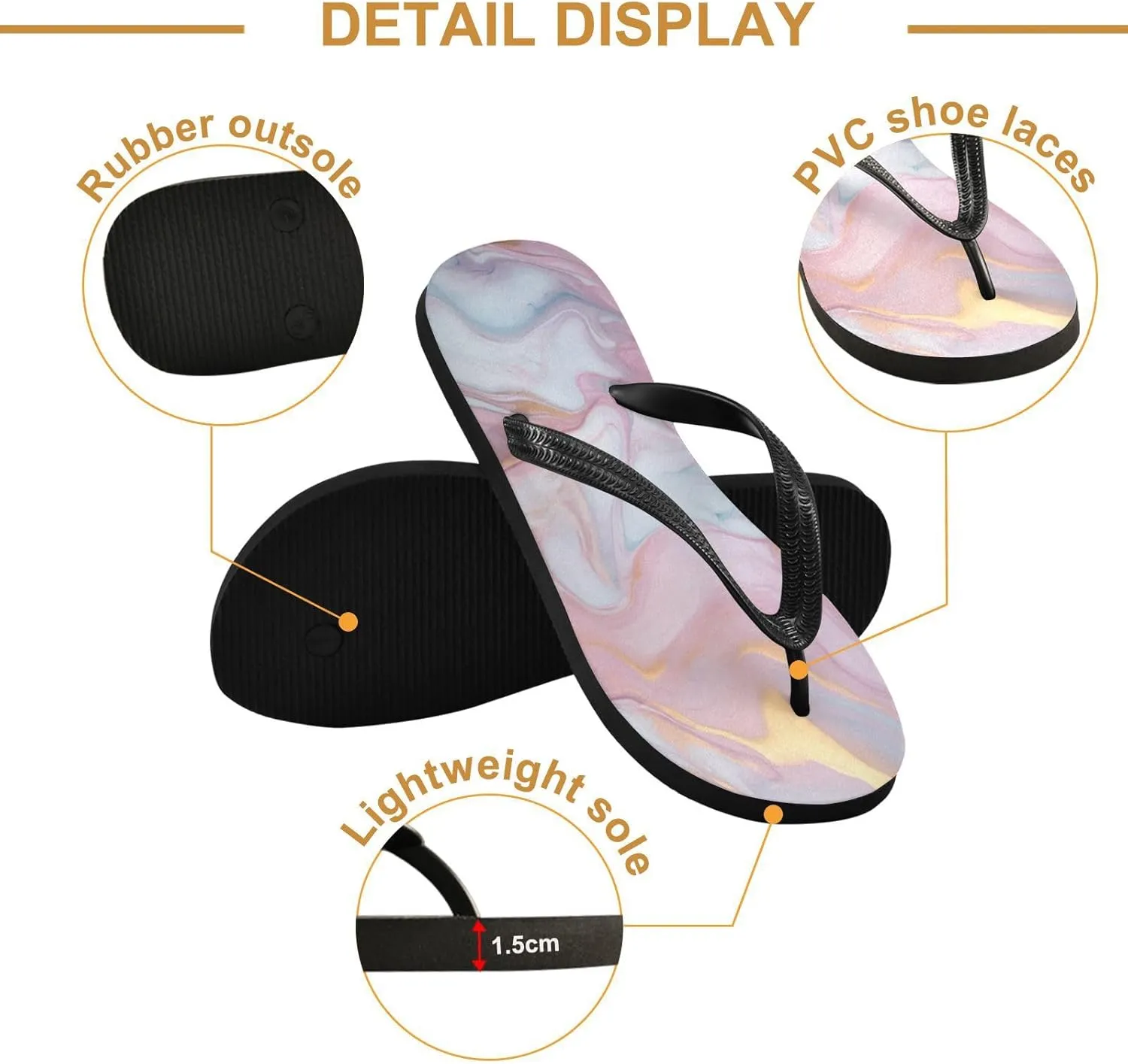MNSRUU Flip Flops for Women Men Sea Starfish Shell Flip Flops Womens Slides Men Sandals Shower Slippers Summer Non-Slip Flipflops for Swim Beach Bathroom, XS