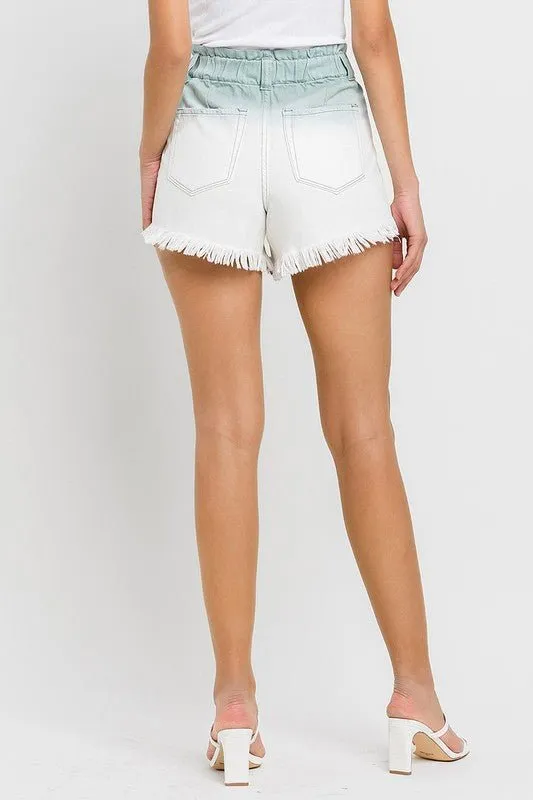 Ombre Denim Shorts
