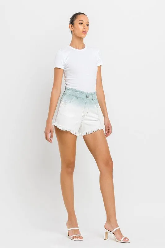 Ombre Denim Shorts