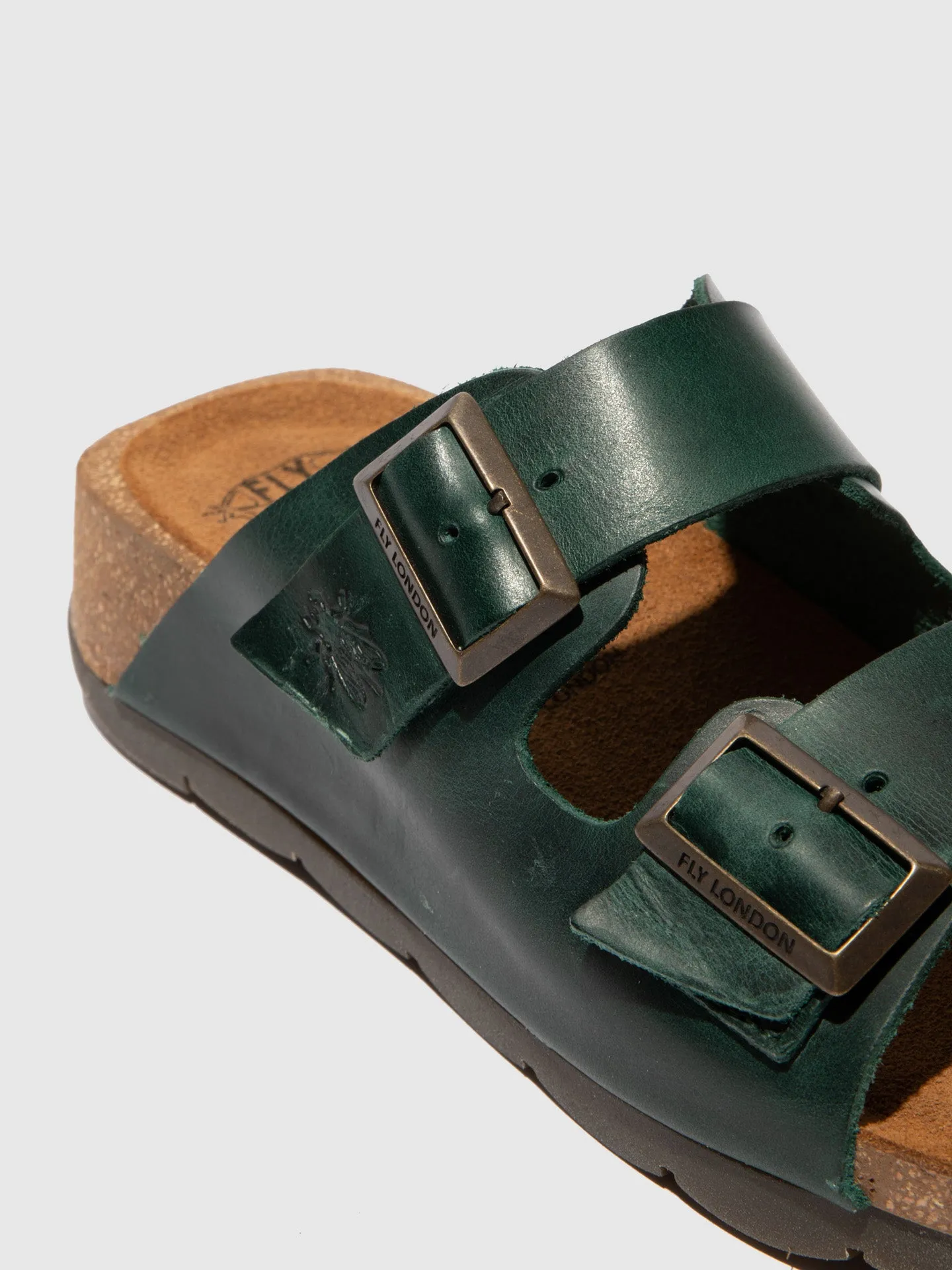 Open Toe Mules CAJA721FLY BRIDLE PETROL