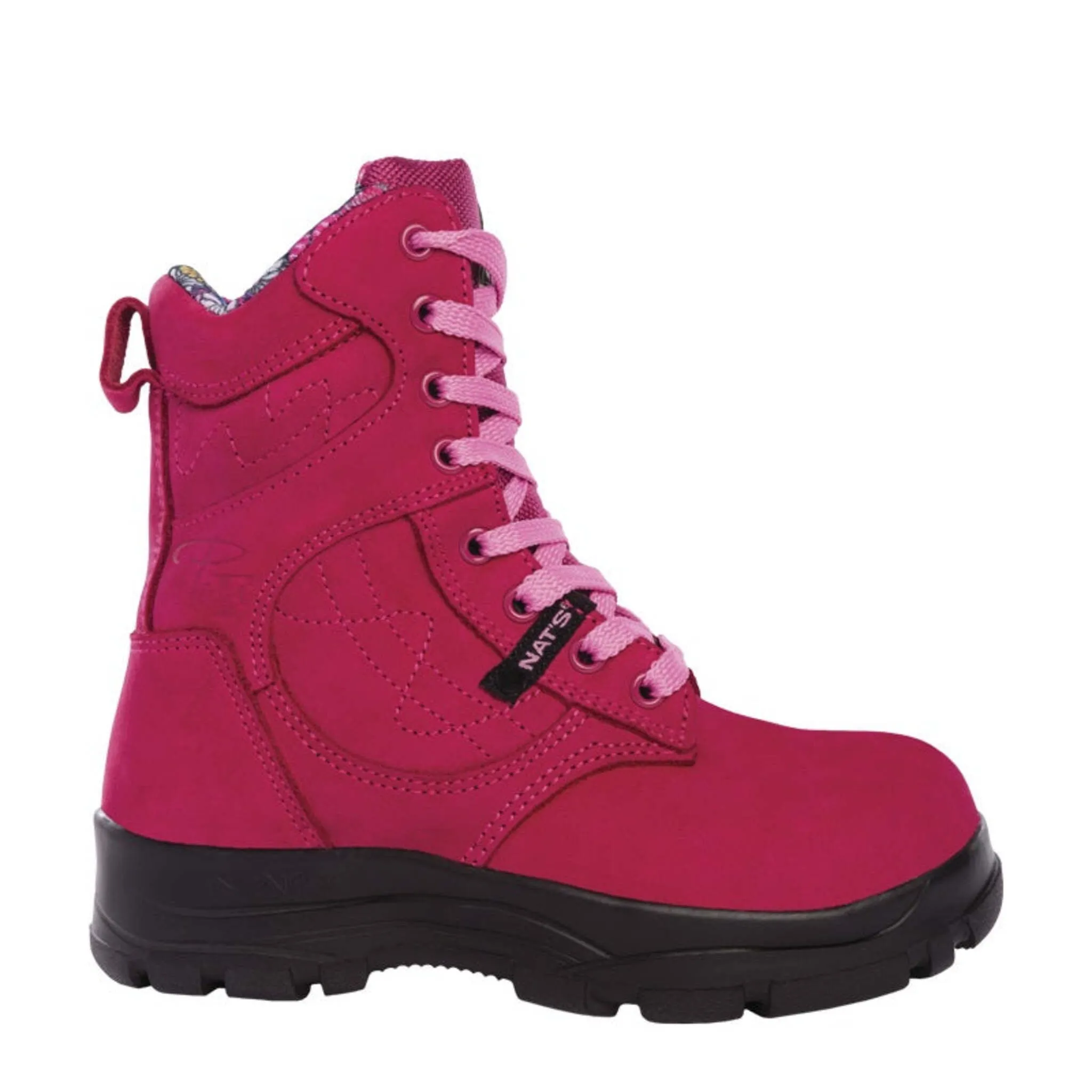 P&F Women's 8" Safety Work Boots PF688 CSA Approved, Nubuck Leather, Steel Toe, Puncture Resistant, Lightweight, Waterproof, Ultra Comfort | Sizes 5-11