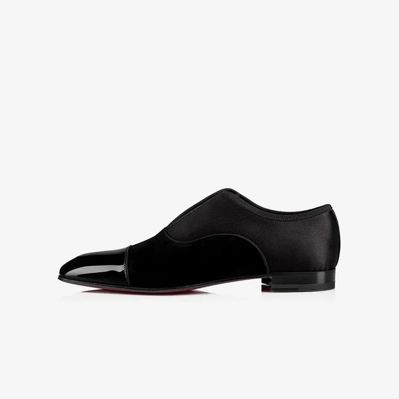 Patchwork Square Toe Loafers