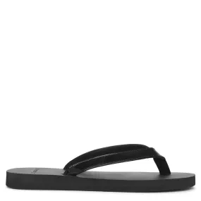 Patent black leather sandal