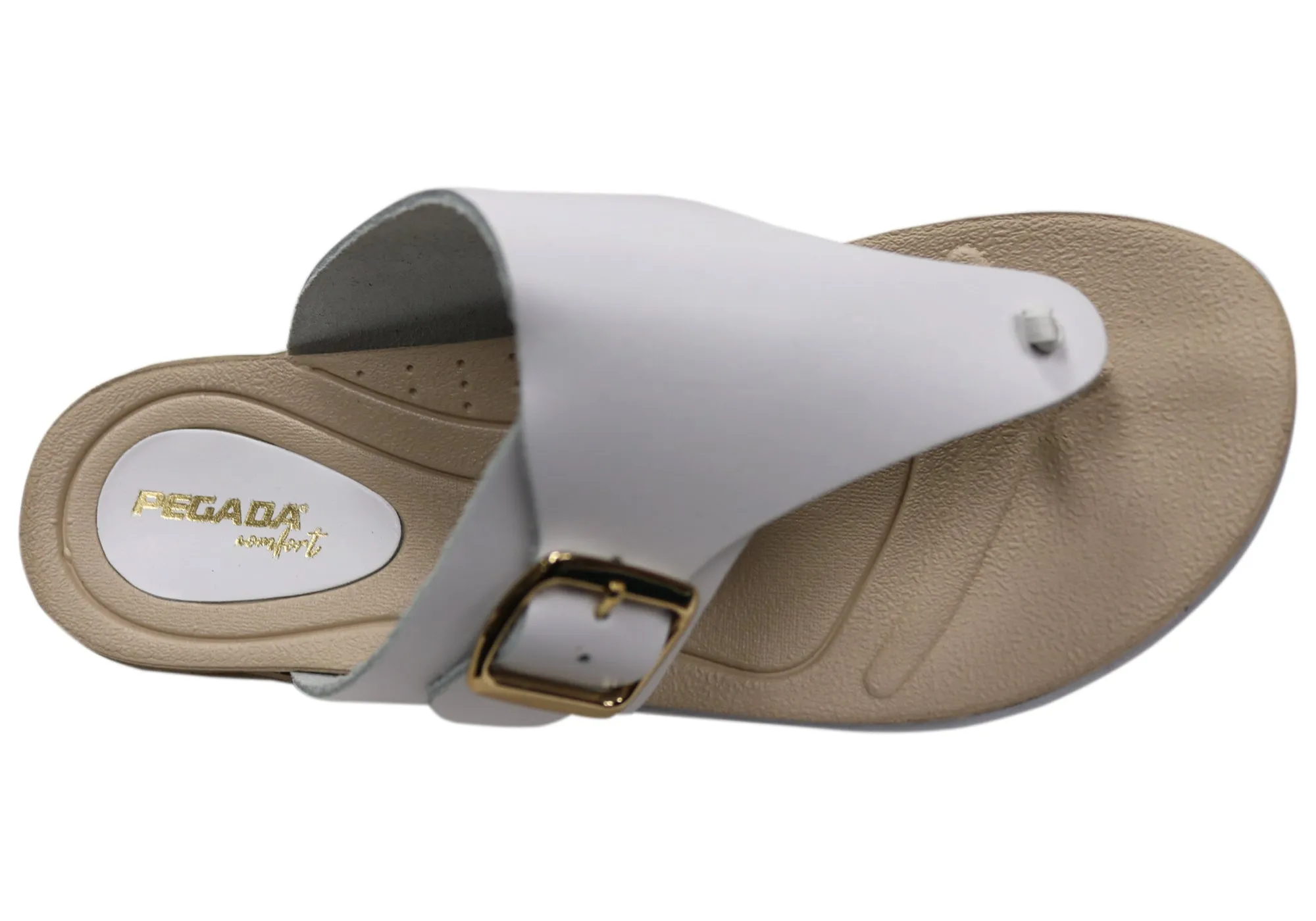 Pegada Nolo Womens Comfort Leather Thongs Sandals Made In Brazil