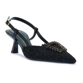 PIA1 ELEGANT SLINGBACK HEEL WITH DIAMENTE DETAIL