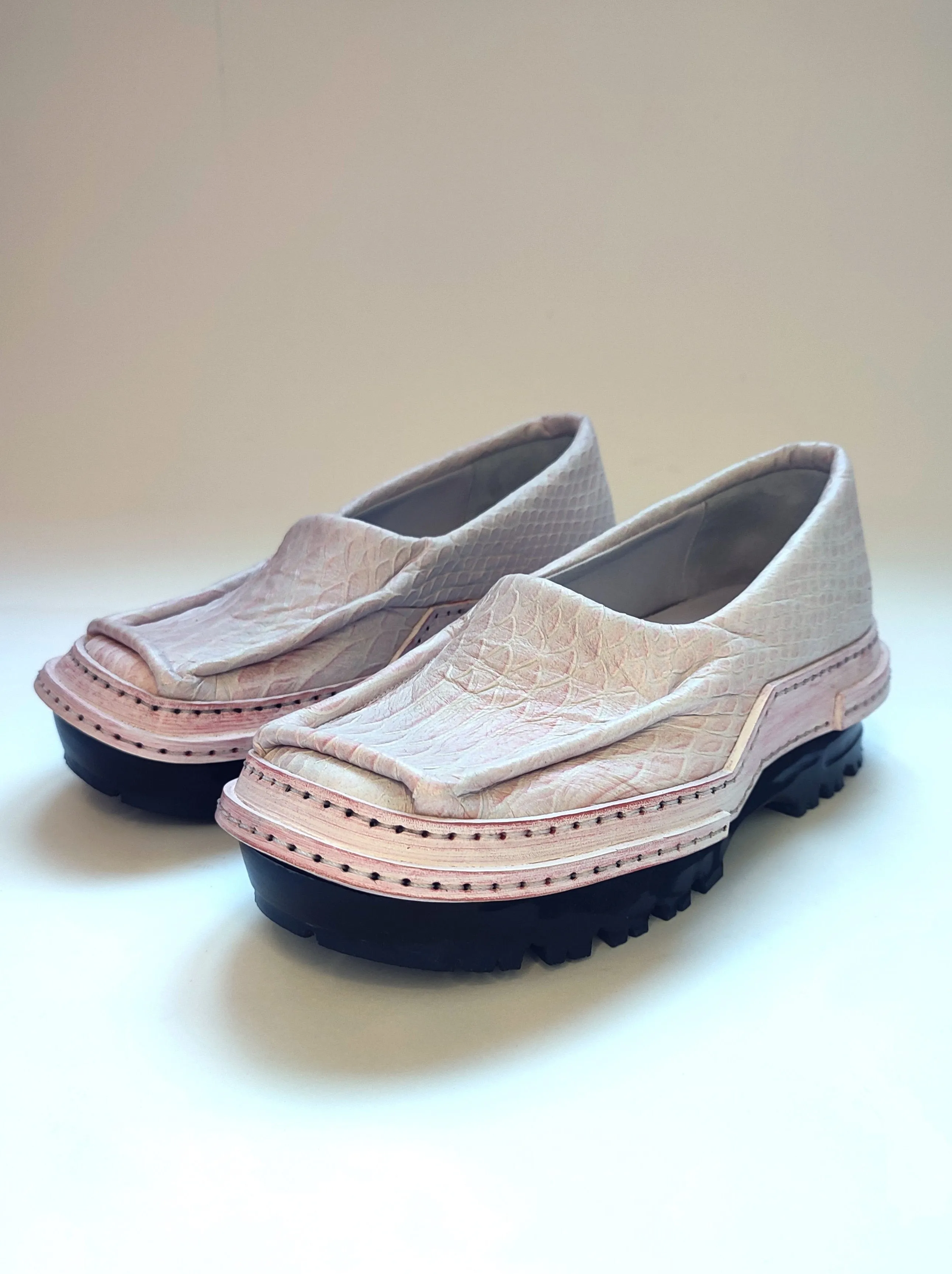 Pink Snake Moccasins