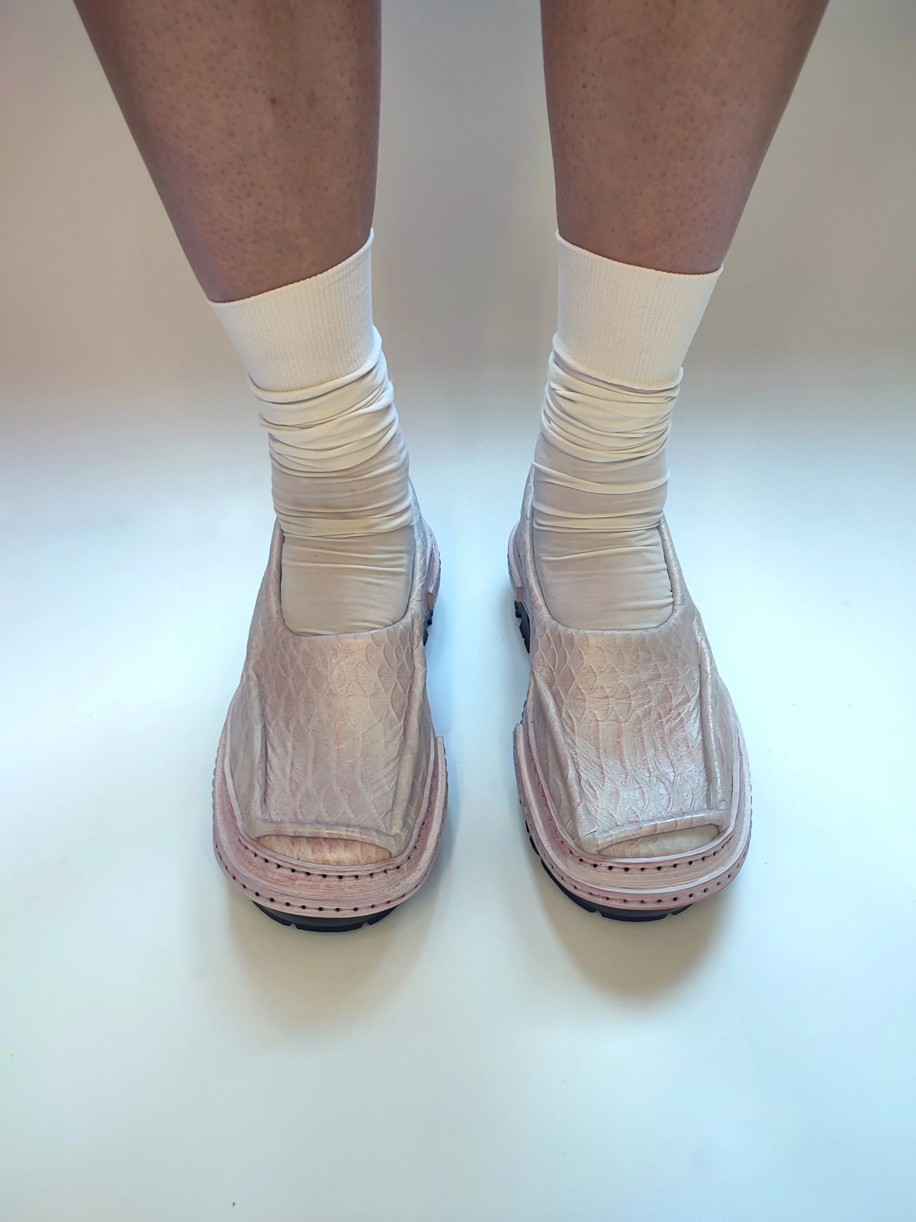 Pink Snake Moccasins