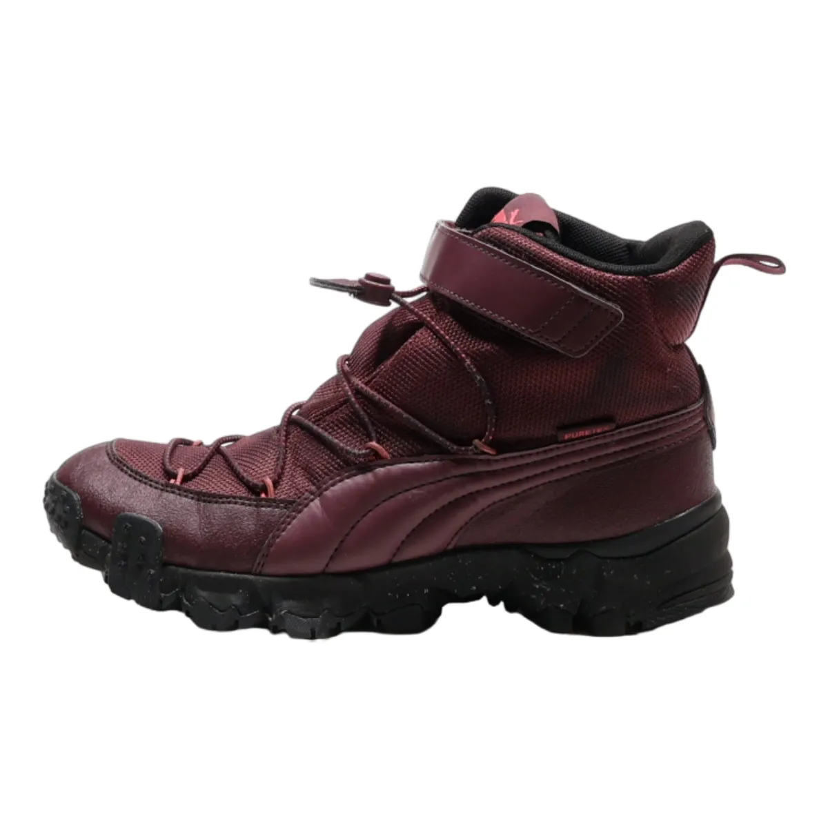 PUMA Hiking Boots Maroon Synthetic Mens UK 5.5