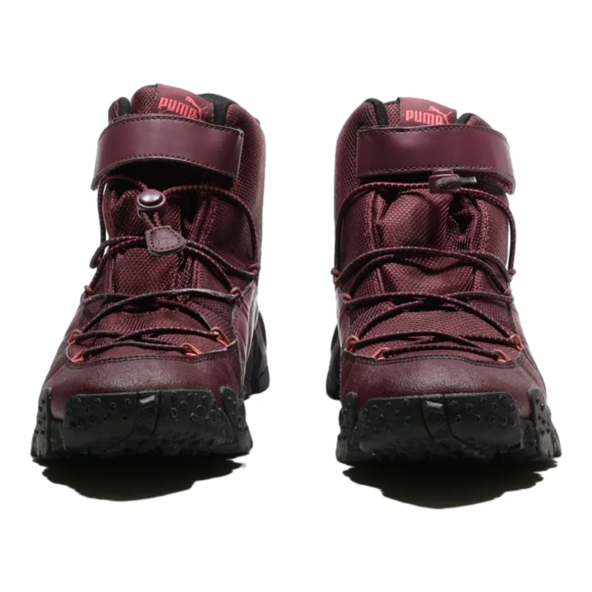 PUMA Hiking Boots Maroon Synthetic Mens UK 5.5