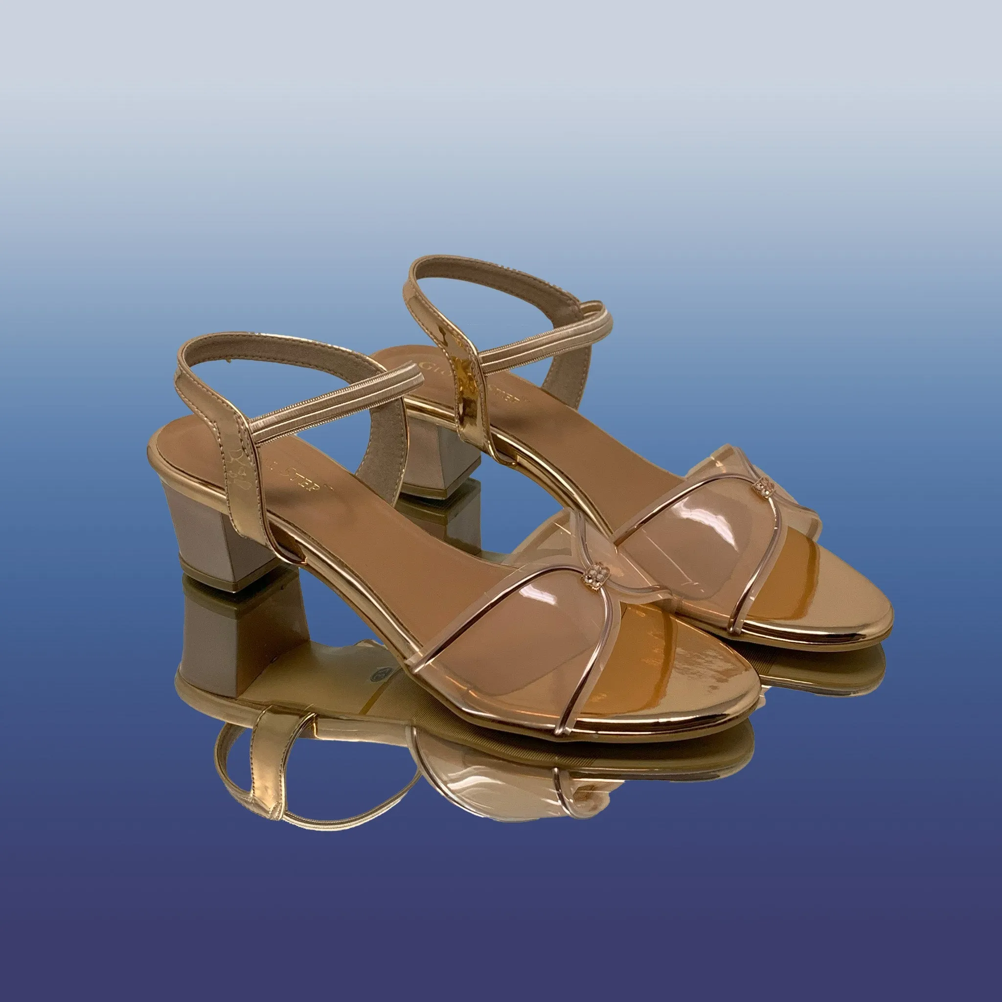 RoseGold Block Heel Sandals