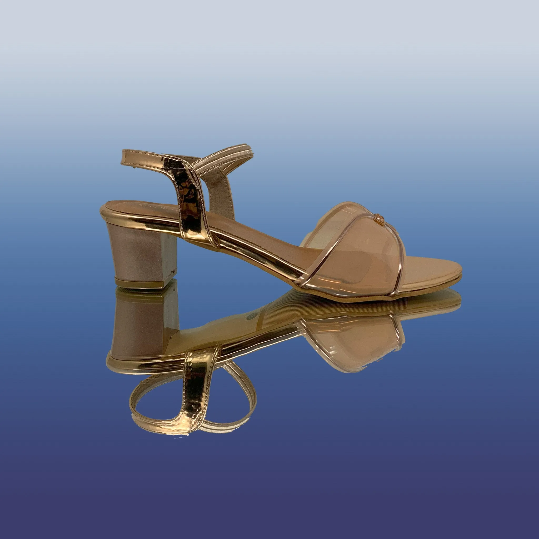 RoseGold Block Heel Sandals