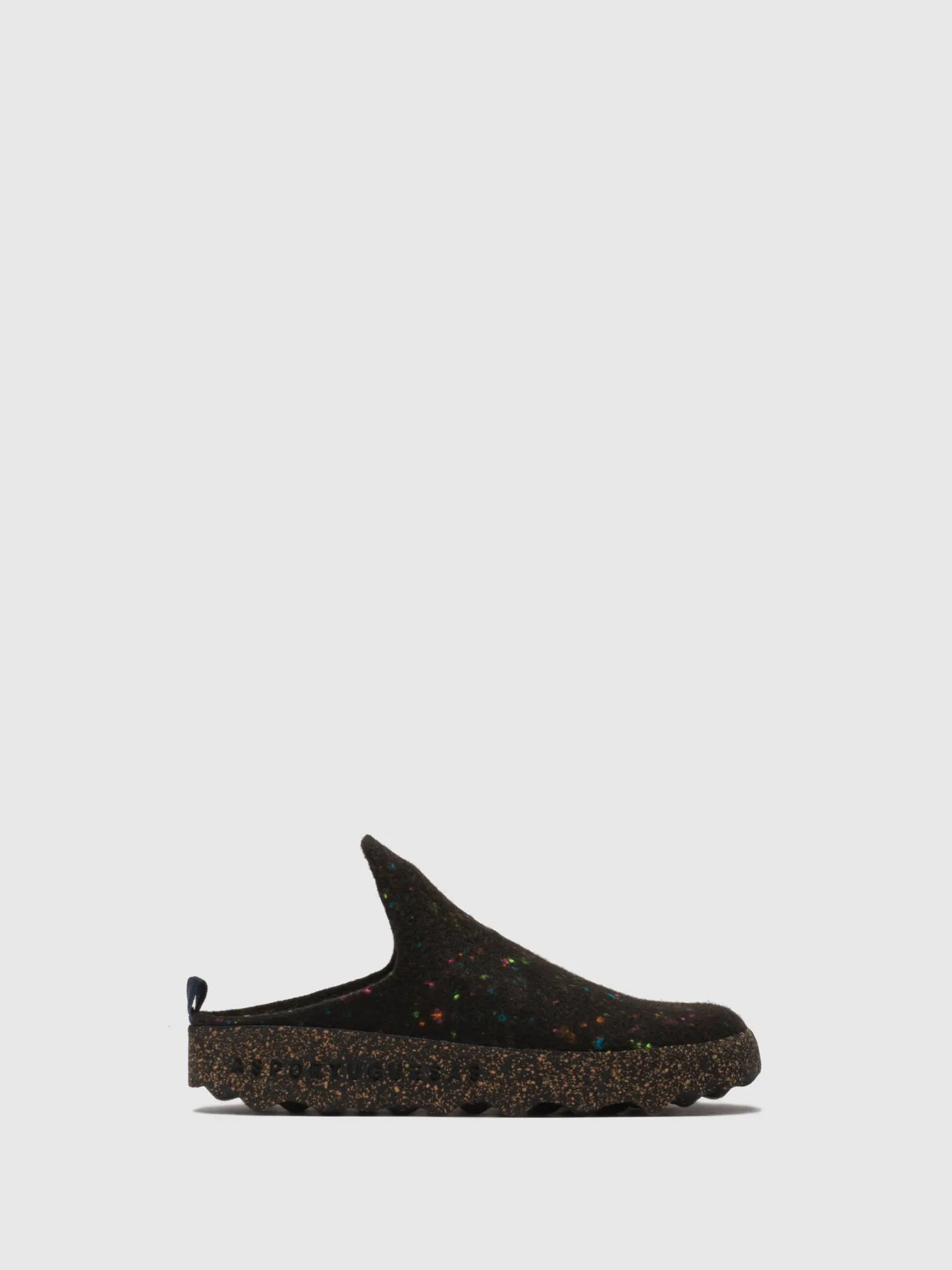 Round Toe Mules COME Black Multicolor