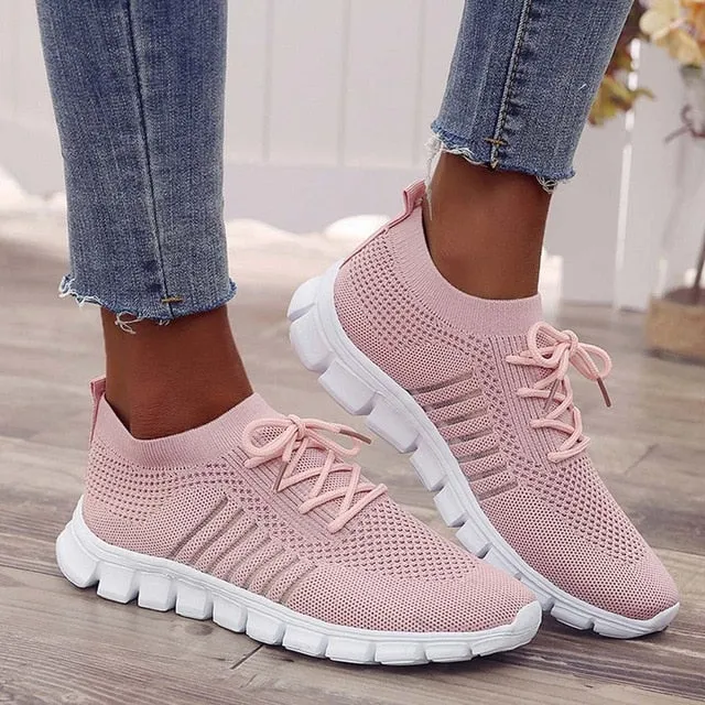 SAGACE Women Girl Summer Spring Causal Pink Breathable Sneakers