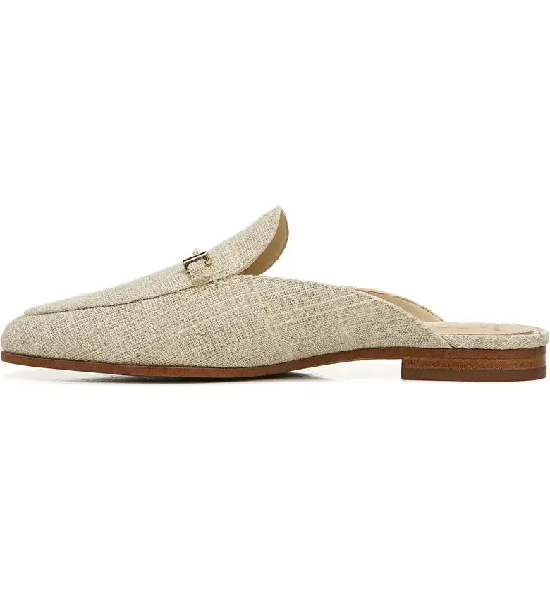 Sam Edelman Laurna Natural Slip On Almond Toe Golden Accent Fashion Loafers