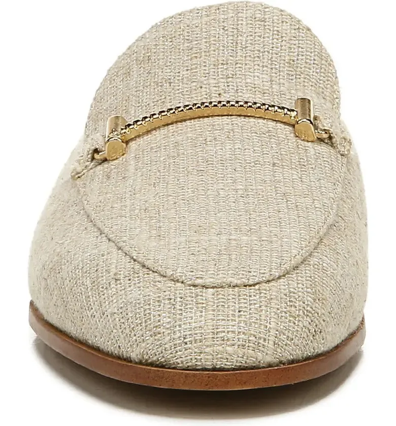 Sam Edelman Laurna Natural Slip On Almond Toe Golden Accent Fashion Loafers