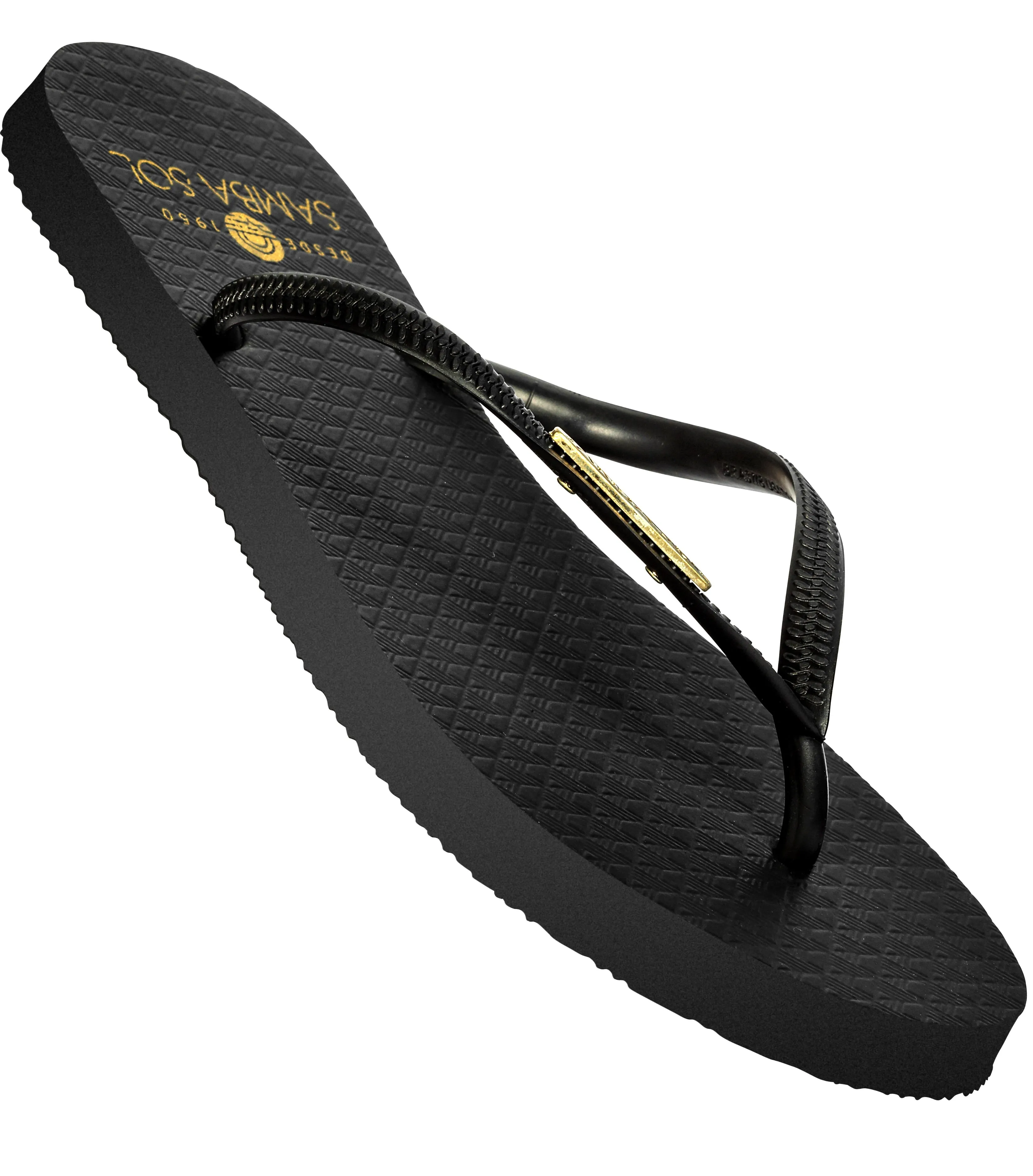 Samba Sol Women's Fashion Collection Flip Flops - Classic Black