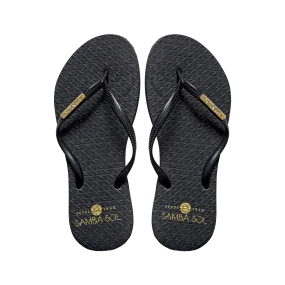 Samba Sol Women's Fashion Collection Flip Flops - Classic Black