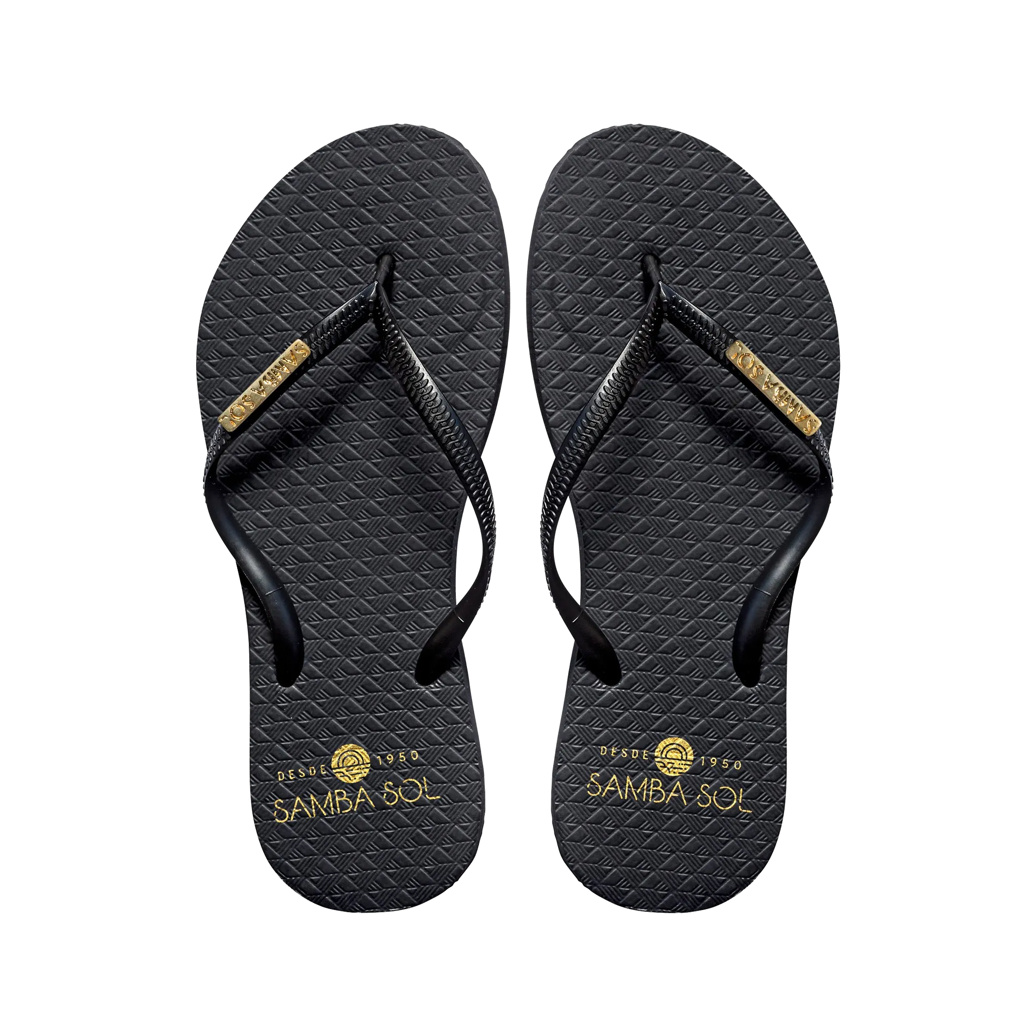 Samba Sol Women's Fashion Collection Flip Flops - Classic Black