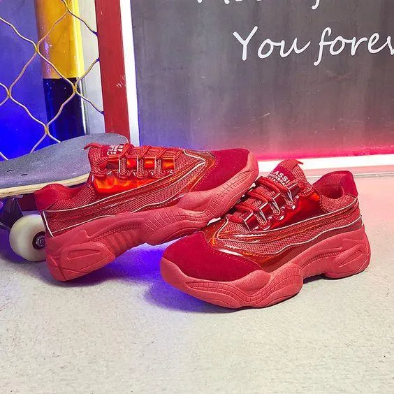 Sequins Mesh Breathable Dad Sneaker Shoes