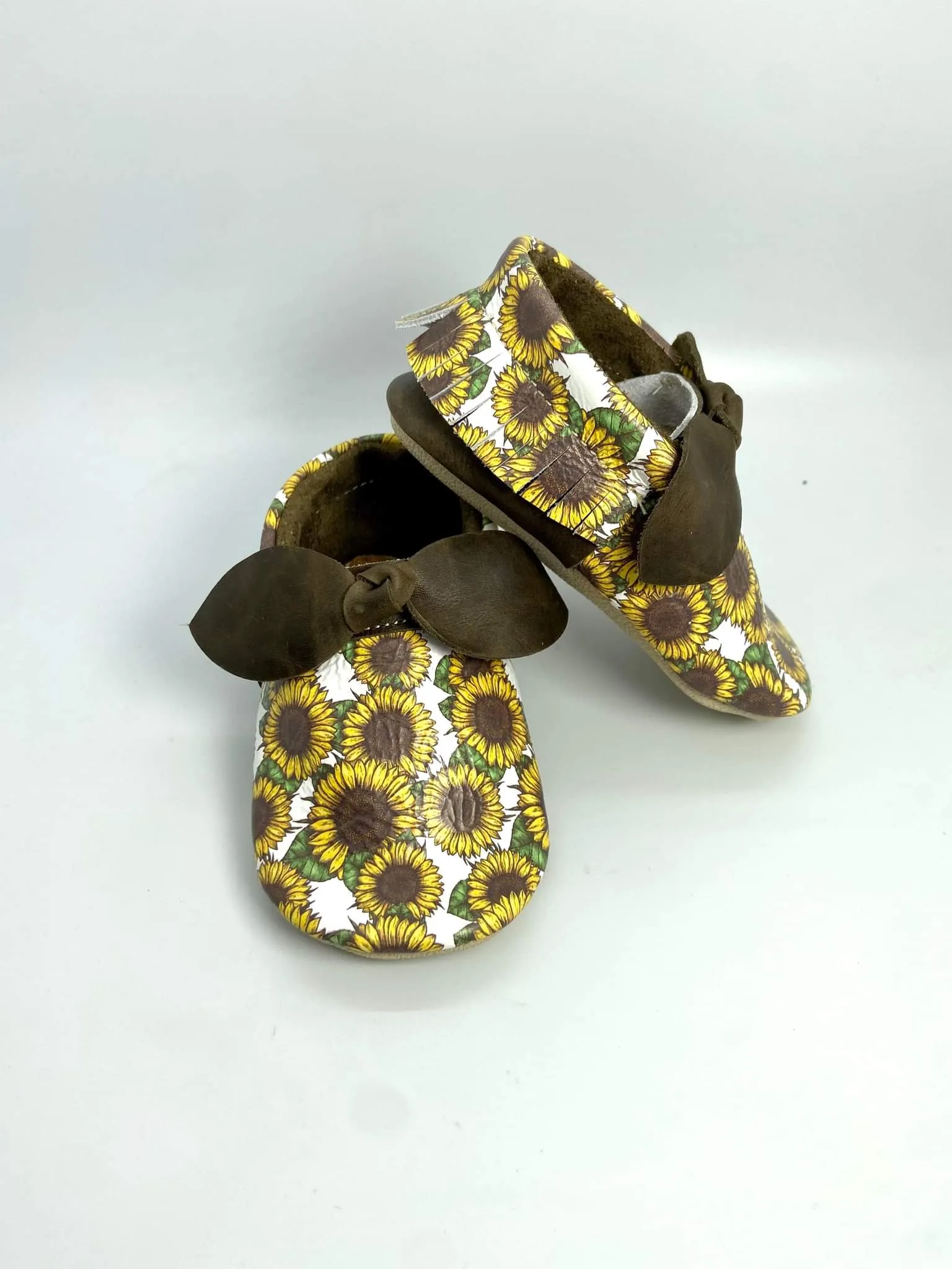 Sunflower Tie Bow Mocc