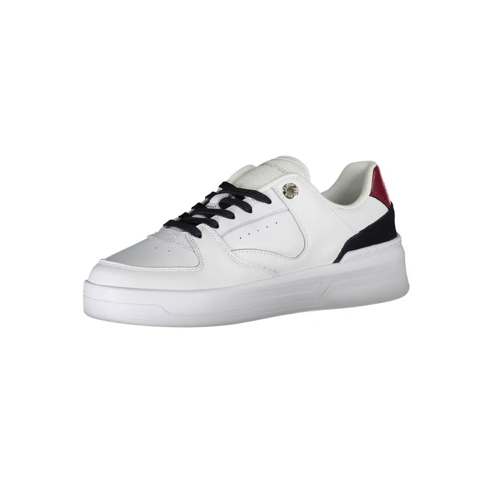 Tommy Hilfiger Chic White Contrast Trainers with Logo Detail