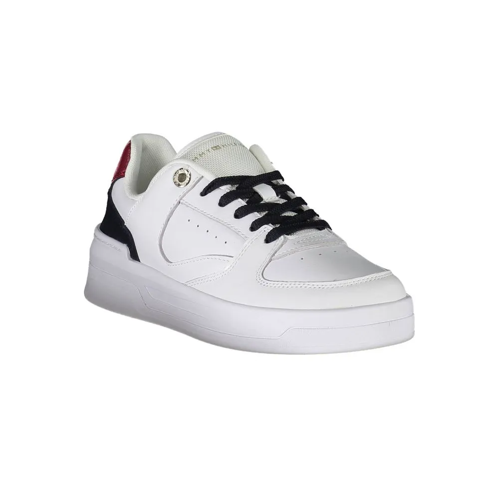 Tommy Hilfiger Chic White Contrast Trainers with Logo Detail