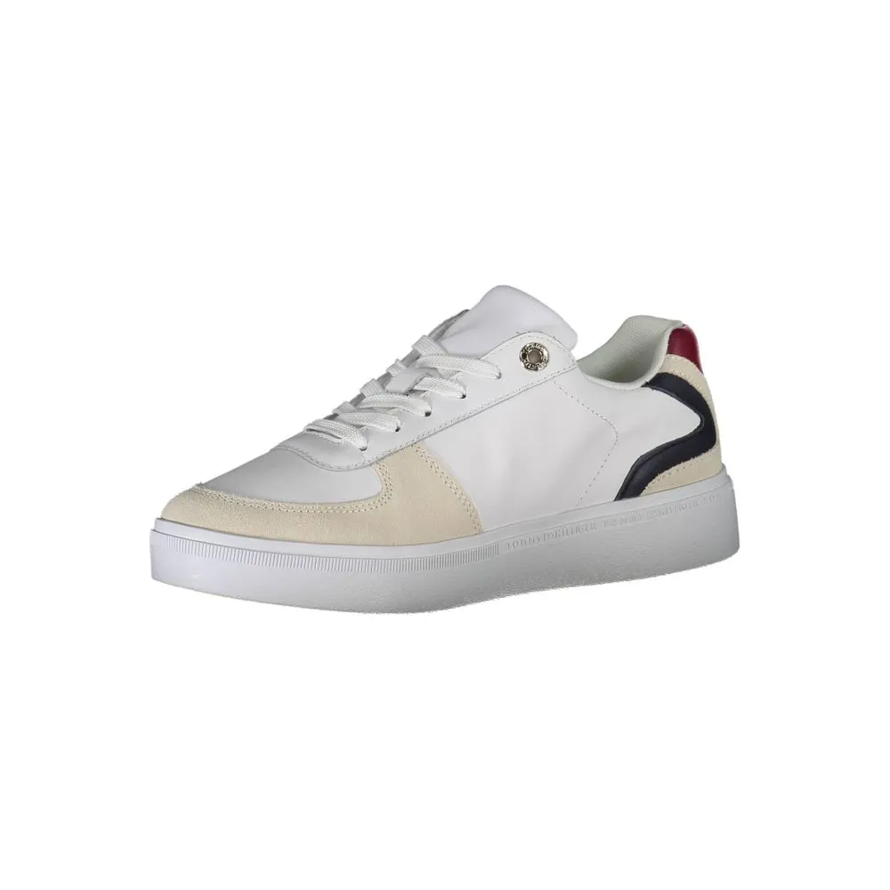 Tommy Hilfiger Chic White Lace-Up Sporty Sneakers