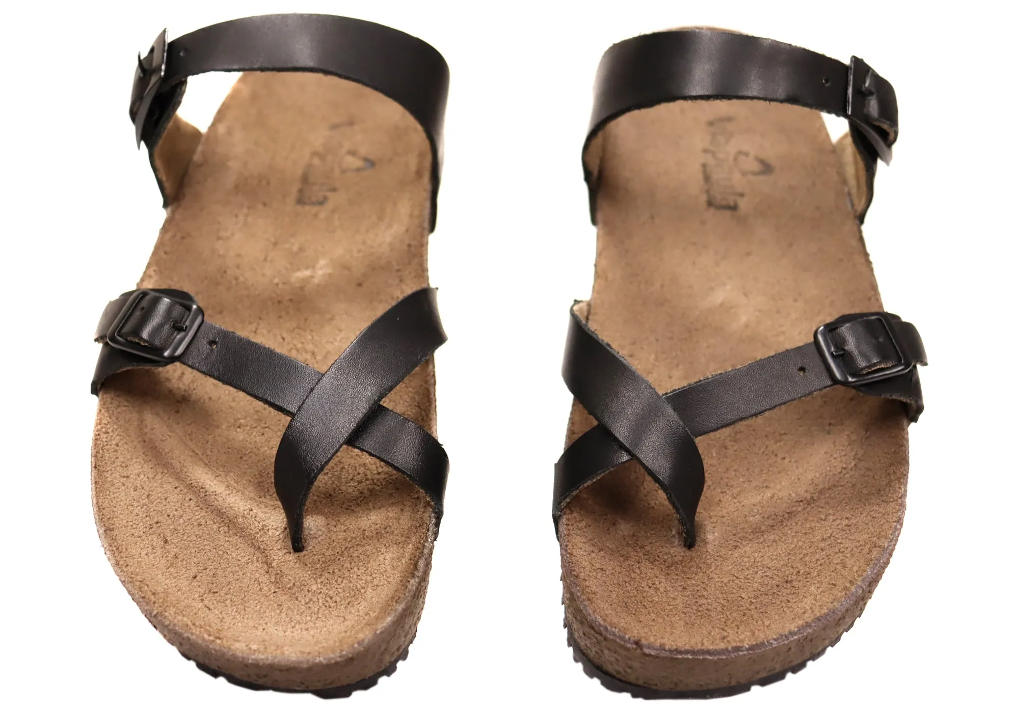 Via Paula Toto Womens Leather Comfort Thongs Sandals Made in Brazil