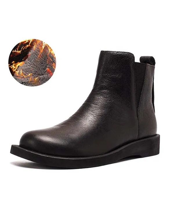 Winter Autumn Handmade Leather Retro Chelsea Boots