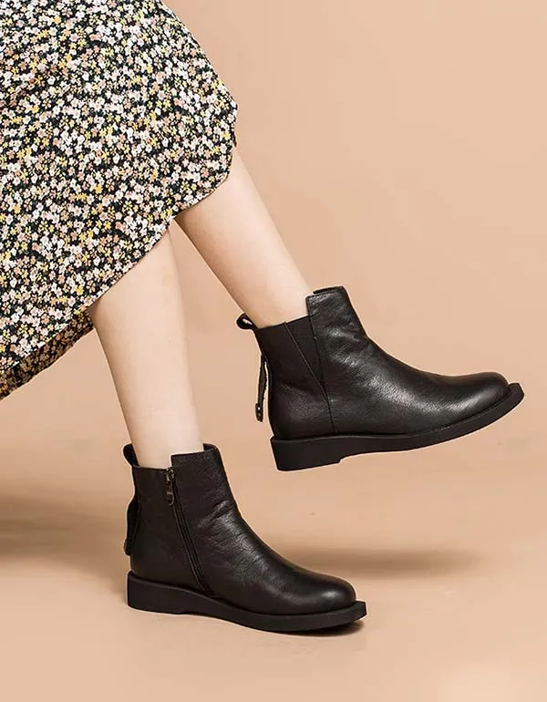 Winter Autumn Handmade Leather Retro Chelsea Boots