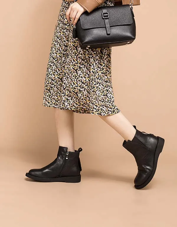 Winter Autumn Handmade Leather Retro Chelsea Boots