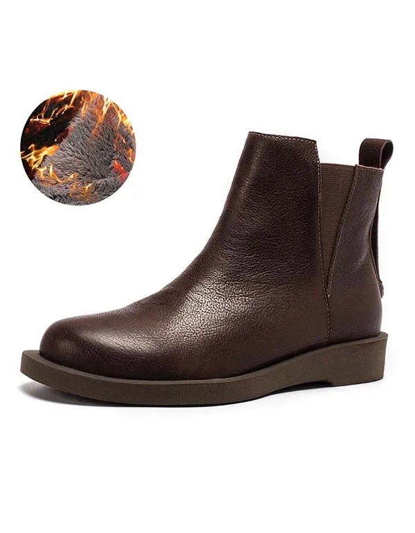 Winter Autumn Handmade Leather Retro Chelsea Boots