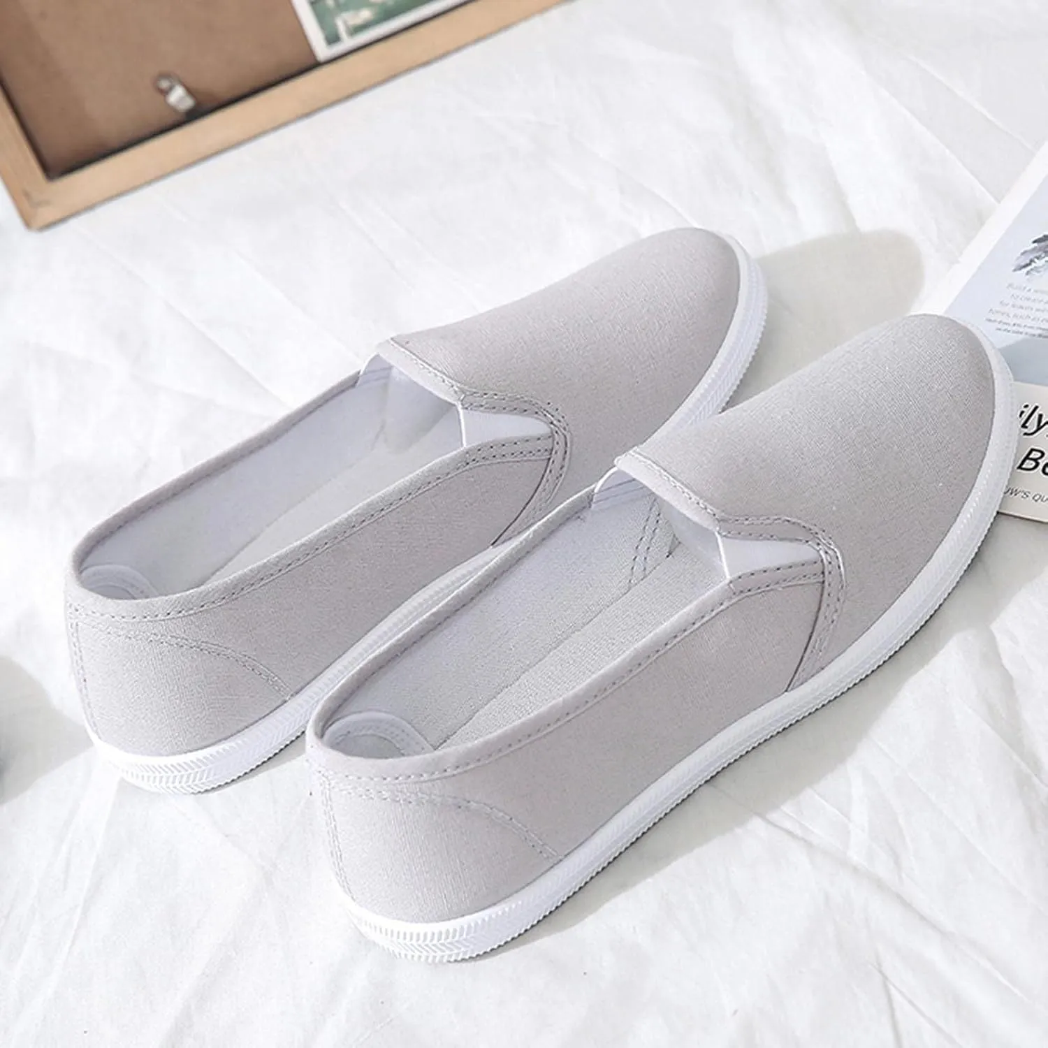 Women Orthopedic Sneakers Platform Wedge Sneakers Loafers Walking Shoes Slip On Breathable Lightweight Fashion Sneakers