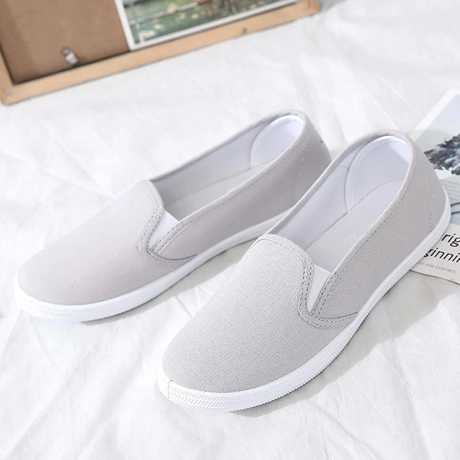 Women Orthopedic Sneakers Platform Wedge Sneakers Loafers Walking Shoes Slip On Breathable Lightweight Fashion Sneakers