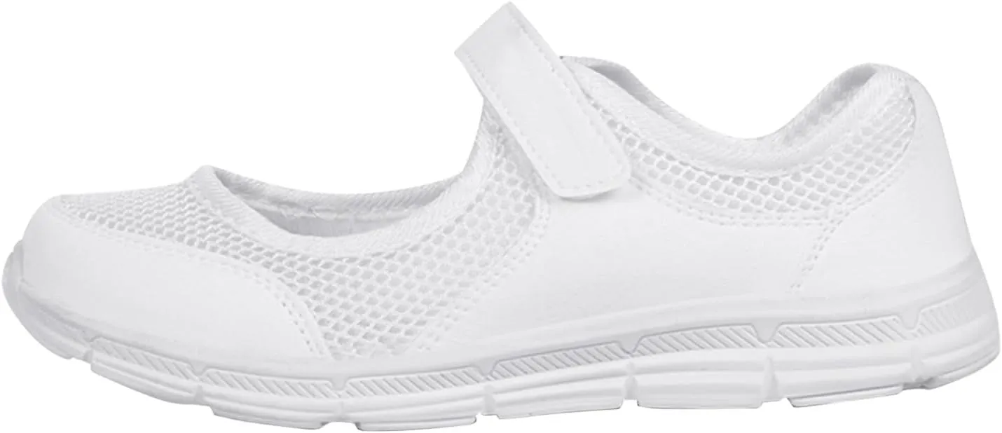 Women's Breathable Walking Shoes Ladies Fashion Mary Jane Sneakers Comfortable Wide Width Flats Mesh Lightweight Working Shoes