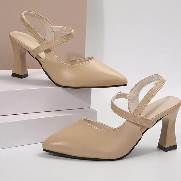 Women's Pointed Toe Fashionable Thick Heel Sandals 54617563S