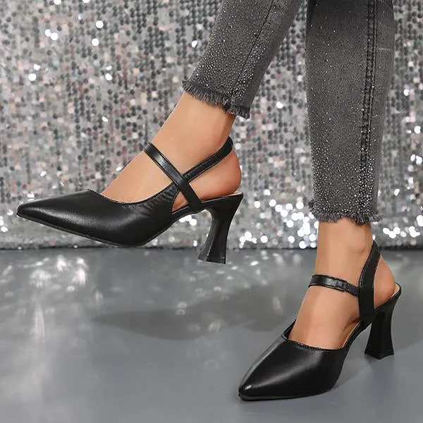 Women's Pointed Toe Fashionable Thick Heel Sandals 54617563S