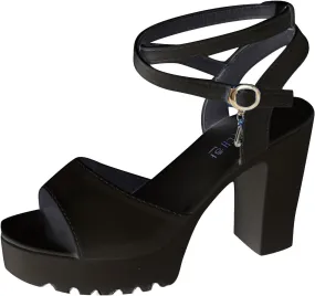 Women's Strappy Fish Mouth Sandal Solid Hook and Eye Trendy Shoe Elegant Platform High Heel Summer Spring Sandals