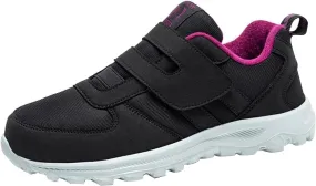 Womens Walking Shoes Men Hook and Loop Walking Shoes Wide Width Shoes Non-Slip Breathable Lightweight Pain Relief