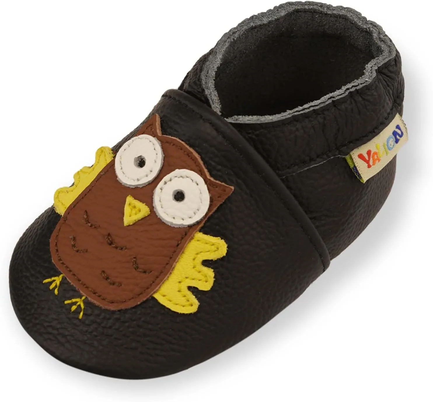 YALION Baby Soft Leather Shoes Suede Sole Infant Toddler First Walking Sports Crib Moccasins